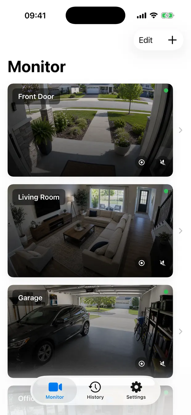 Live wall — OmniNVR iPhone